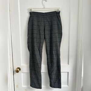 Uniqlo Wool Pull On elastic band stripe grey trouser pants Size S